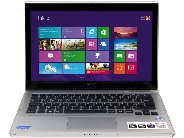 Ultrabook SONY VAIO T13 Touch:
Procesador Intel Core i5-3317U (hasta 2.6 GHz) 3ra Generación,
Memoria 4 GB DDR3, D. D. de 320 GB, 32 GB SSD,
Pantalla LED Touch de 13.3