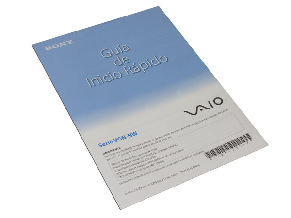 Laptop Sony Vaio VGN-NW230T:
Procesador Intel Pentium T4300 (2.10GHz),
Memoria de 3GB DDR II, Disco Duro de 320GB,
Pantalla de 15.5