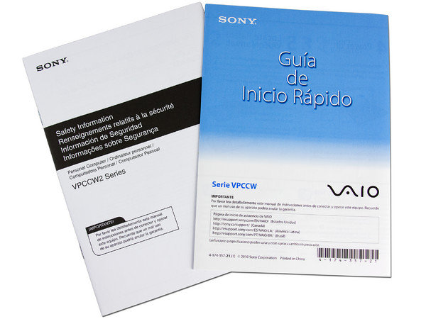 Laptop Sony Vaio VPC-CW25FL:
Procesador  Intel Core i3-330M (2.13GHz),
Memoria de 4GB DDR III, Disco Duro de 500GB,
Pantalla de 14