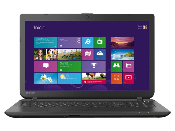 Laptop Toshiba Satellite C45-B4269KM:
Procesador Intel Celeron N2840 (hasta 2.58GHz),
Memoria 4 GB DDR3L, D.D. de 500 GB,
Pantalla LED de 14