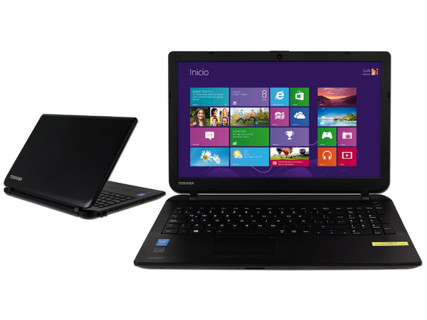 Laptop Toshiba Satellite C55-B5218KM:
Procesador Intel Core i3-4005U (1.7 GHz),
Memoria 4 GB DDR3L, D.D. de 500 GB,
Video Intel HD Graphics, Pantalla LED de 15.6