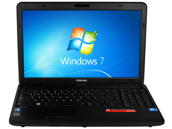 Laptop Toshiba Satellite C655-SP4168M:
Procesador Intel Core i3-M380 (2.53 GHz), 
Memoria de 2GB DDR3, Disco Duro de 250GB, 
Pantalla LCD HD de 15.6”, DVD/RW Super-Multi DL, 
Red Inalámbrica 802.11b/g/n, 
Windows 7 Home Basic (32 bits)
