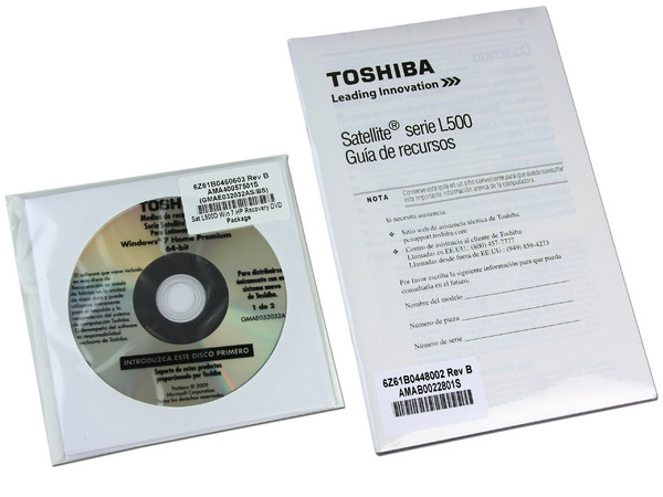 Laptop Toshiba Satellite L505D-SP6017M:
Procesador AMD Athlon II DC M320 (2.1GHz),
Memoria de 3GB DDR2, Disco Duro de 320GB,
Pantalla LCD de 15.6”, DVD/RW Super-Multi,
Red Inalámbrica 802.11b/g,
Windows 7 Home Premium (64)