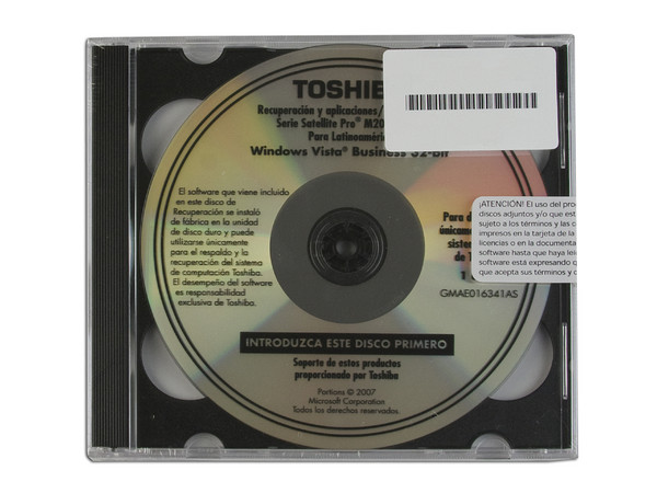 Portátil Toshiba Satellite Pro M205-SP3018,
Procesador Intel Core 2 Duo T5450, (1.66GHz),
Memoria de 1GB, Pantalla 14.1