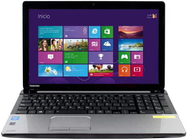 Laptop Toshiba Satellite C50-ASP5260FM:
Procesador Intel Celeron 1037U (1.8 GHz),
Memoria de 4 GB DDR3, D.D. de 500 GB,
Pantalla LED de 15.6