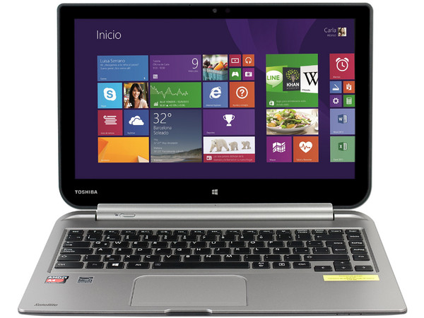 Laptop/Tablet Toshiba Satellite Click W30DT:
Procesador AMD A4-1200 (1.66GHz),
Memoria de 4GB DDR3,  Disco Duro de 500 GB,
Pantalla LED Multi Touch de 13.3