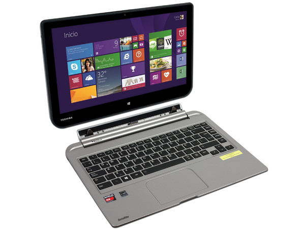 Laptop/Tablet Toshiba Satellite Click W30DT:
Procesador AMD A4-1200 (1.66GHz),
Memoria de 4GB DDR3,  Disco Duro de 500 GB,
Pantalla LED Multi Touch de 13.3
