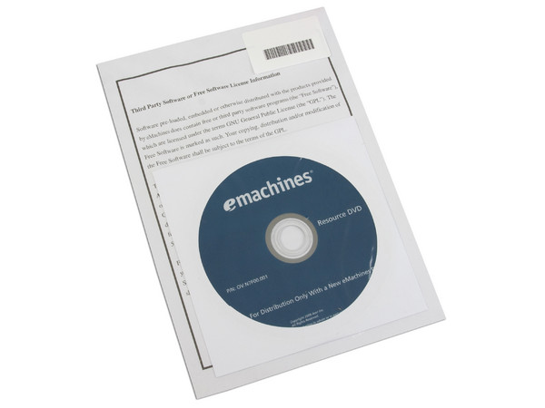 Portátil eMachines E725-4443:
Procesador Intel Pentium DC T4200, (2.0GHz),
Memoria de 2GB DDR II, Disco Duro de 160GB,
Pantalla de 15.6
