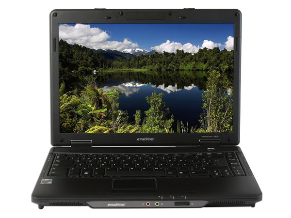 Portátil eMachines EMD620-5601:
Procesador AMD Athlon 2650e (1.6GHz),
Memoria de 1GB DDR II, Disco Duro de 160GB,
Pantalla de 14.1