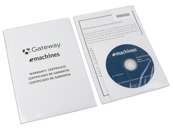 Portátil eMachines E725-4039:
Procesador Intel Pentium DualCore T4200 (2.0GHz),
Memoria de 2GB DDR II, Disco Duro de 160GB,
Pantalla de 15.6