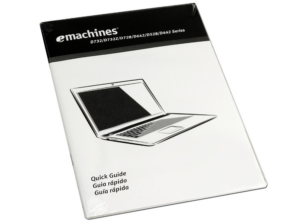 Laptop eMachines D732Z-4800:
Procesador Intel Pentium P6100 (2.0GHz),
Memoria de 2GB DDR3, Disco Duro de 500GB,
Video Intel HD Graphics, Pantalla LCD de 14