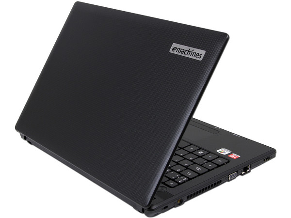 Laptop eMachines D443-BZ631:
Procesador AMD Dual-Core C-50 (1.0GHz),
Memoria de 1GB DDR3, Disco Duro de 320GB,
Pantalla LCD HD de 14