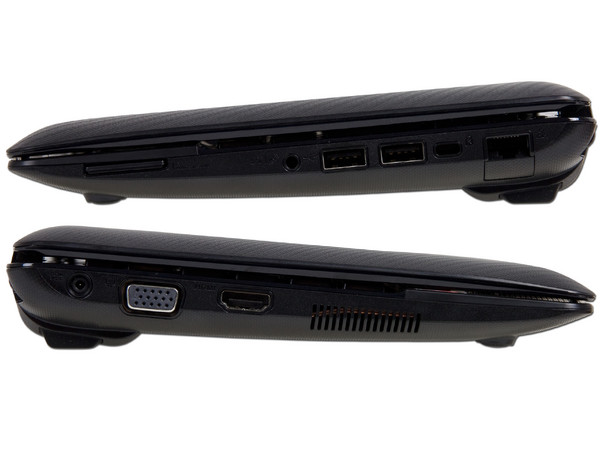 Netbook Asus Eee PC 1015BX:
Procesador AMD C60 (1.0GHz) 
Memoria de 1GB DDR3, D.D. 320GB,
Pantalla LED de 10.1