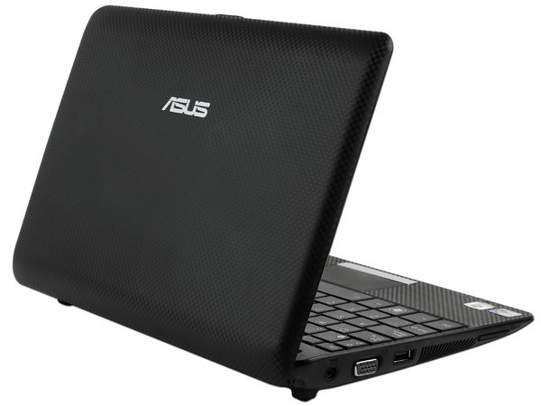 Netbook Asus Eee PC 1001PX:
Procesador Intel Atom N450 (1.66GHz),
Memoria de 1GB DDR2,  Disco Duro 160GB,
Pantalla de 10.1