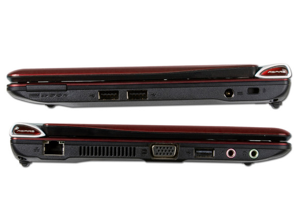 Netbook Acer Aspire One:
Procesador Intel Atom N270 (1.60 GHz),
Memoria de 1GB DDR II,  D.D. 250GB,
Pantalla de 10.1