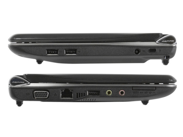 Netbook Acer Aspire One:
Procesador Intel Atom N270 (1.60 GHz),
Memoria de 1GB DDR II,  Almacenamiento Interno 160GB,
Pantalla de 10.1