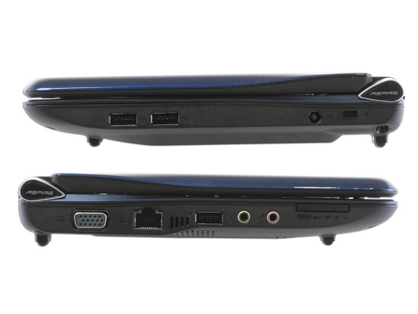Netbook Acer Aspire One:
Procesador Intel Atom N270 (1.60 GHz),
Memoria de 1GB DDR II,  Almacenamiento Interno 160GB,
Pantalla de 10.1