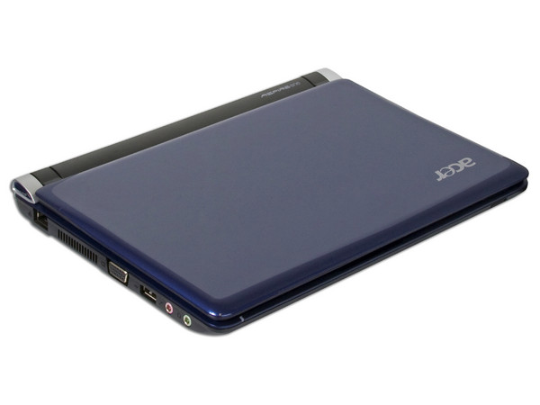 Netbook Acer Aspire One:
Procesador Intel Atom N270 (1.60 GHz),
Memoria de 1GB DDR II,  Almacenamiento Interno 160GB,
Pantalla de 10.1