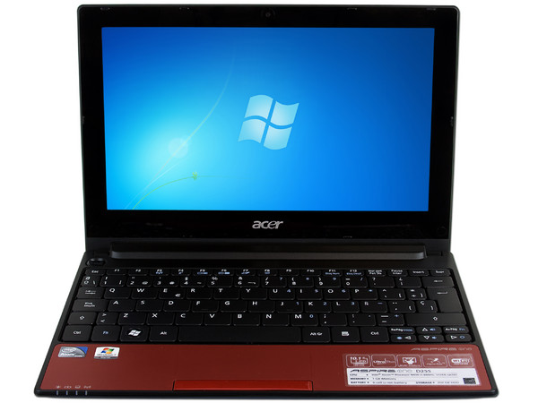 Netbook Acer Aspire One D255-2012: 
Procesador Intel Atom N455 (1.66GHz), 
Memoria de 1GB DDR2, Disco Duro 250GB, 
Pantalla de 10.1