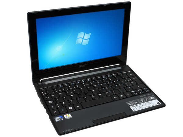 Netbook Acer Aspire ONE D255E-2826:
Procesador Intel Atom N450 (1.66GHz),
Memoria de 1GB DDR2,  Disco Duro 160GB,
Pantalla LED de 10.1