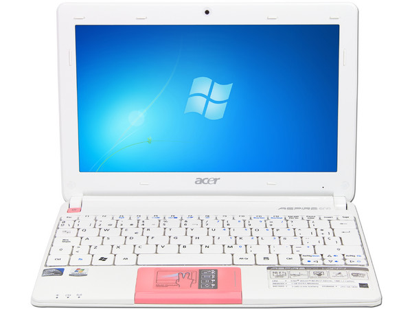 Netbook Acer Aspire ONE HAPPY 2:
Procesador Intel Atom N570 (1.66GHz),
Memoria de 1GB DDR3,  Disco Duro de 250GB,
Pantalla LED de 10.1