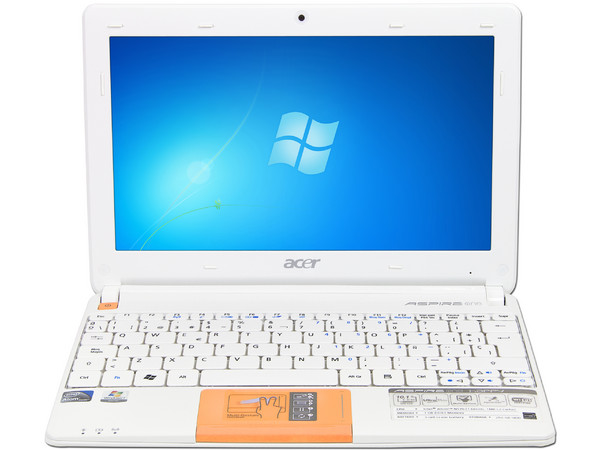Netbook Acer Aspire ONE HAPPY 2:
Procesador Intel Atom N570 (1.66GHz),
Memoria de 1GB DDR3,  Disco Duro de 250GB,
Pantalla LED de 10.1