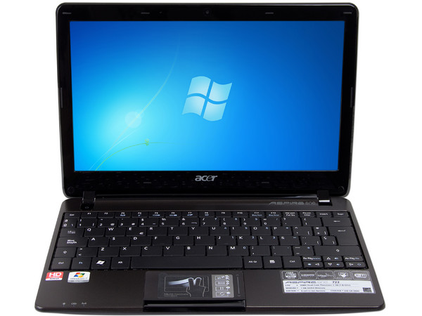 Netbook Acer Aspire ONE 722-BZ894:
Procesador AMD Dual-Core C50 (1.0 GHz),
Memoria de 1GB DDR3,  Disco Duro 320GB,
Pantalla LED de 11.6