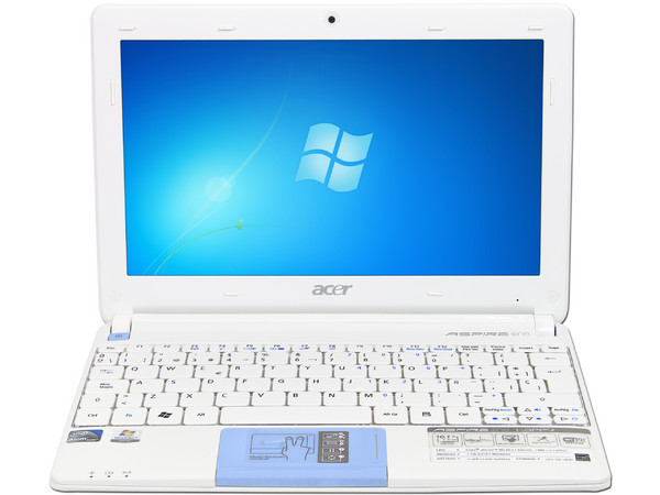 Netbook Acer Aspire ONE HAPPY 2:
Procesador Intel Atom N570 (1.66GHz),
Memoria de 1GB DDR3,  Disco Duro de 250GB,
Pantalla LED de 10.1