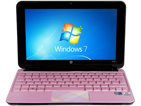 Netbook HP Mini 210-1129LA,
Procesador Intel Atom N455 (1.66 GHz),
Memoria 1GB DDR3, Pantalla LED 10.1”,
Disco Duro de 250GB, Red 802.11b/g/n,
Windows 7. Color Rosa
