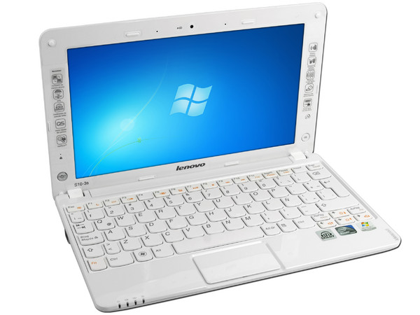 Netbook Lenovo IdeaPad S10-3s,
Procesador Intel Atom N450 (1.66 GHz),
Memoria 1GB DDR2, Pantalla LED 10.1”,
Disco Duro de 160GB, Red 802.11b/g/n,
Windows 7. Color Blanca