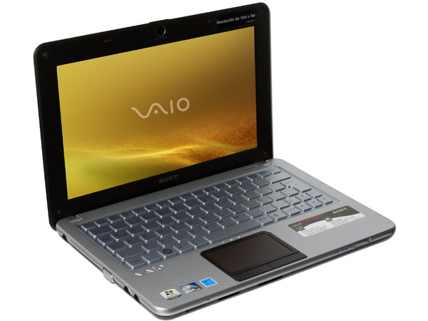 Netbook Sony Vaio:
Procesador Intel Atom N280 (1.66 GHz),
Memoria de 1GB DDR II,  Disco Duro 250GB,
Pantalla de 10.1