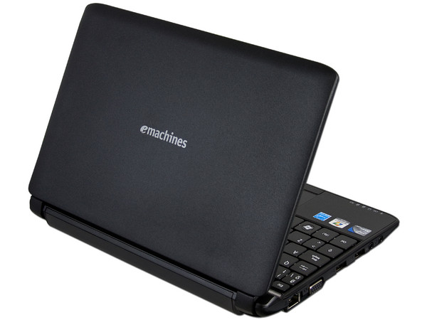 Netbook eMachines 350-2665:
Procesador Intel Atom N450 (1.66 GHz),
Memoria de 1GB DDR II,  Almacenamiento Interno 160GB,
Pantalla de 10.1
