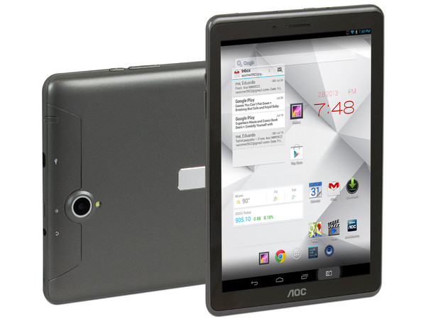 Tablet AOC con Android 4.1, Wi-Fi, 2 Cámaras, Pantalla Multitouch de 8.1