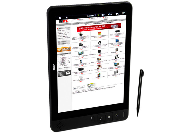 Tablet AOC Breeze con Android, Wi-Fi, entrada Micro SD, USB y Pantalla Táctil de 8
