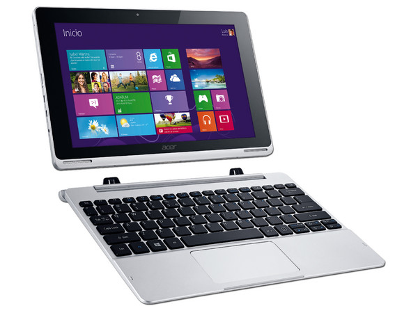Laptop/Tablet Acer Aspire Switch 10 SW5-012-114N:
Intel Atom Z3735F (hasta 1.83 GHz),
Memoria de 2 GB DDR3L,
D.D. de 500 GB + 32 GB eMMC,
Pantalla LED HD Multi-touch de 10.1