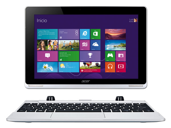 Laptop/Tablet Acer Aspire Switch 10 SW5-012-114N:
Intel Atom Z3735F (hasta 1.83 GHz),
Memoria de 2 GB DDR3L,
D.D. de 500 GB + 32 GB eMMC,
Pantalla LED HD Multi-touch de 10.1