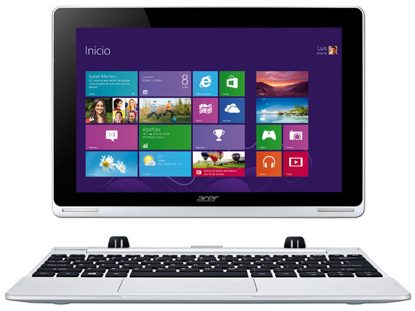 Laptop/Tablet Acer Aspire Switch 10 SW5-012P-122A:
Intel Atom Z3735F (hasta 1.83 GHz),
Memoria de 2 GB DDR3L,
Almacenamiento 64 GB eMMC,
Pantalla LED HD Multi-touch de 10.1