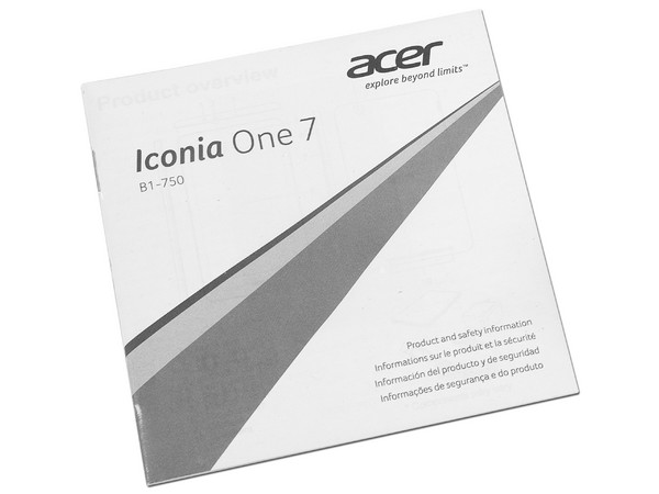 Tablet Acer Iconia One 7 B1-750-17CJ con Procesador Intel Atom  Z3735G, Android 4.4, Wi-Fi, Cámara, Pantalla Multitouch de 7