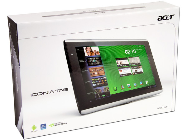 Tablet Acer Iconia Tab A500 con Android 3.0 (Honeycomb), Wi-Fi, 2 Cámaras, Pantalla LED MultiTouch de 10.1