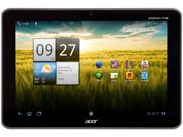 Tablet Acer Iconia Tab A200 con Android 3.2 (Honeycomb), Wi-Fi, Cámara frontal de 2MP, Pantalla MultiTouch de 10.1
