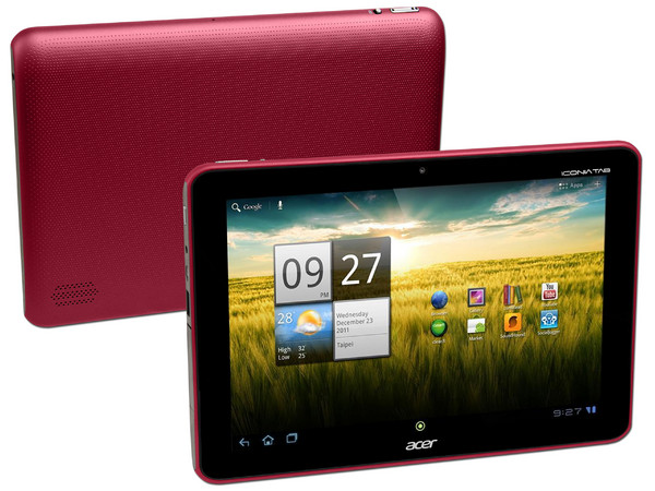 Tablet Acer Iconia Tab A200 con Android 3.2 (Honeycomb), Wi-Fi, Cámara frontal de 2MP, Pantalla LCD MultiTouch de 10.1