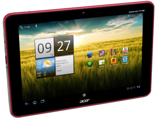 Tablet Acer Iconia Tab A200 con Android 3.2 (Honeycomb), Wi-Fi, Cámara frontal de 2MP, Pantalla LCD MultiTouch de 10.1