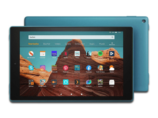 Tablet Amazon Fire HD10:
Procesador Quad Core (hasta 2.0 GHz), 
Memoria RAM de 2GB, 
Almacenamiento de 32GB, 
Pantalla LED Multi touch de 10.1