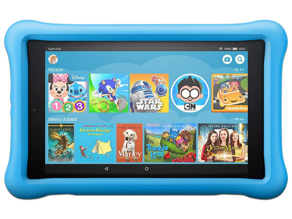 Tablet Amazon Fire HD 8 Kids Edition:
Procesador Quad Core (2.0 GHz), 
Memoria RAM de 2GB, 
Almacenamiento de 32GB, 
Pantalla LED Multi touch de 8