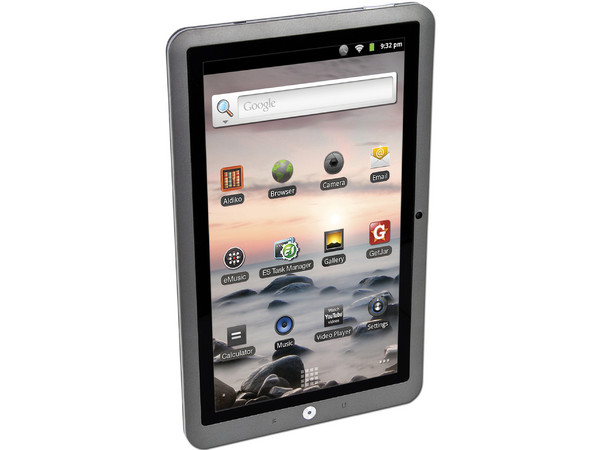 Tablet Coby Kyros con Android 2.3, Wi-Fi, Cámara, Pantalla Multi-touch Capacitiva de 10.1
