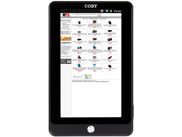 Tablet Coby Kyros con Android 2.3, Wi-Fi, Pantalla Touch Resistiva de 7