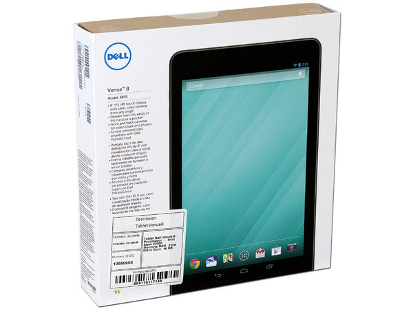 Tablet DELL VENUE 8 con Android 4.2, Procesador Intel Atom, Wi-Fi, 2 Cámaras, Pantalla Multitouch IPS de 8