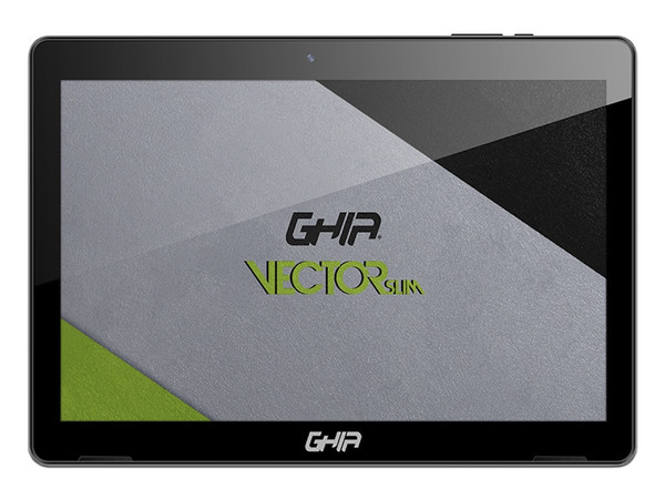 Tablet GHIA Vector Slim GTVR10SG, 
Procesador Quad-Core (1.7 GHz), 
Memoria RAM de 1GB, Almacenamiento de 16GB, 
Pantalla LED Multi touch de 10.1