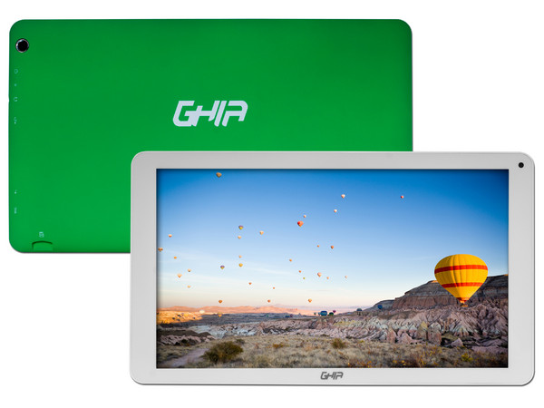 Tablet GHIA ANY 50416V:
Procesador MediaTek 8127 Quad Core (1.3 GHz),
Memoria RAM de 1GB, Cámaras de 0.3MP/2MP,
Almacenamiento de 16GB (microSD hasta 32GB),
Pantalla Multi-Touch de 10.1