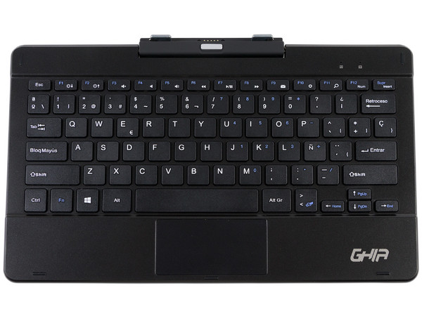 Laptop 2 en 1 GHIA Blaze:
Procesador Intel Atom Z8350 (hasta 1.92 GHz),
Memoria de 2GB LPDDR3,
Almacenamiento de 32GB,
Pantalla de 11.6